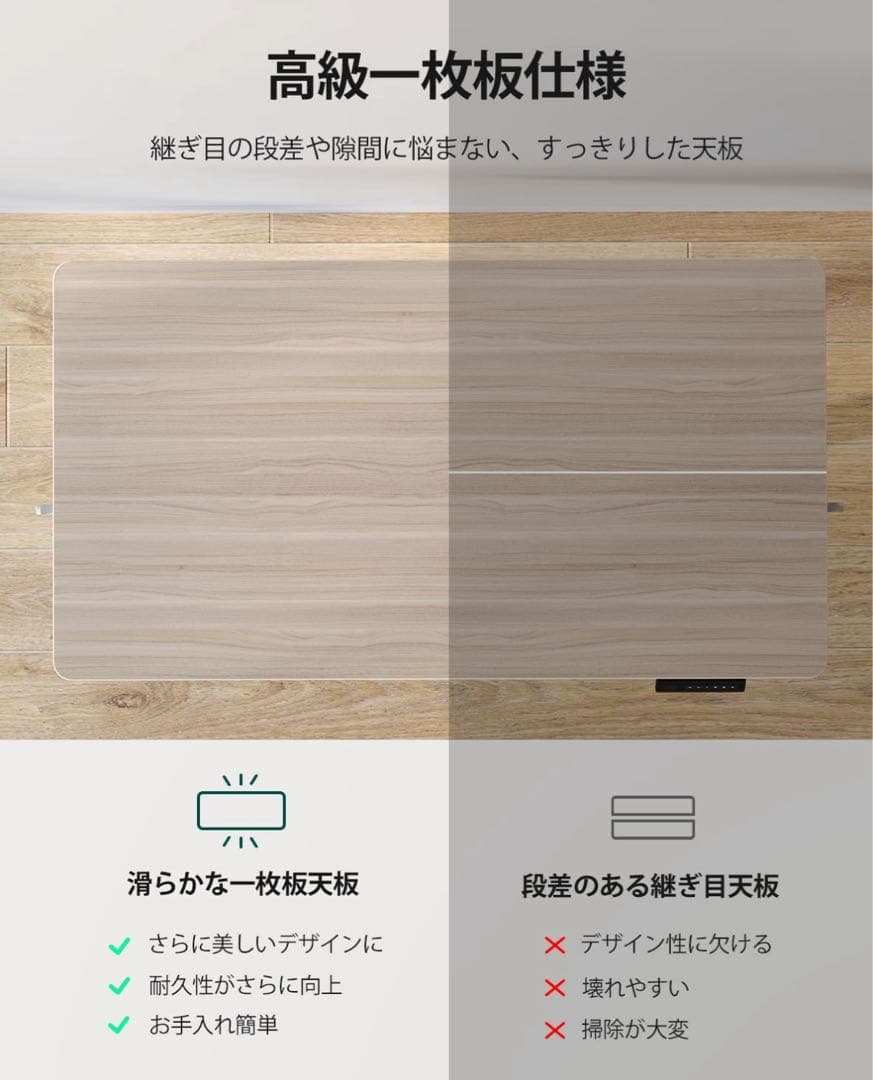 電動昇降機能付きパソコンデスク 120cm