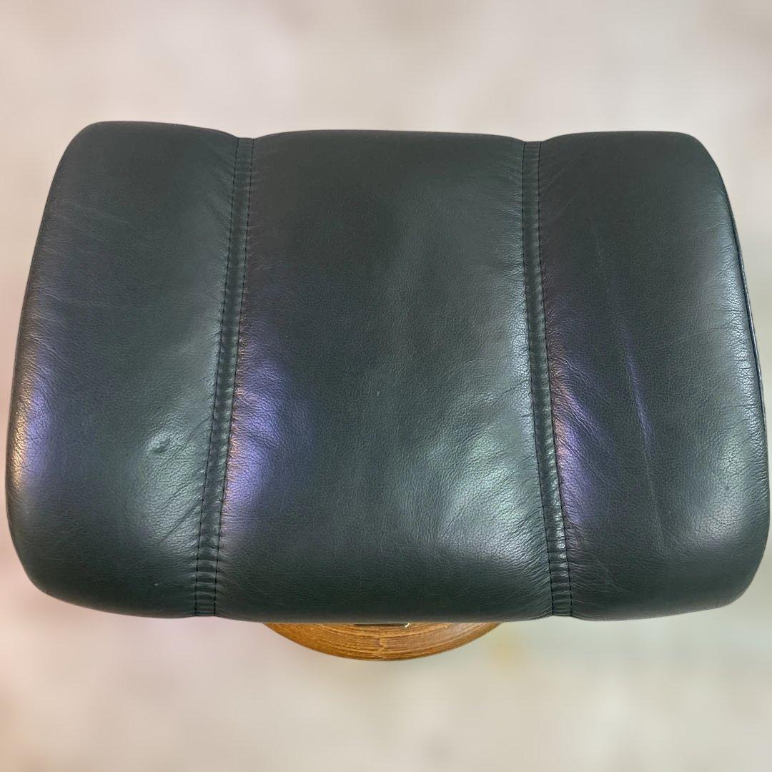 EKORNES エコーネス ダークグリーン レザー オットマン