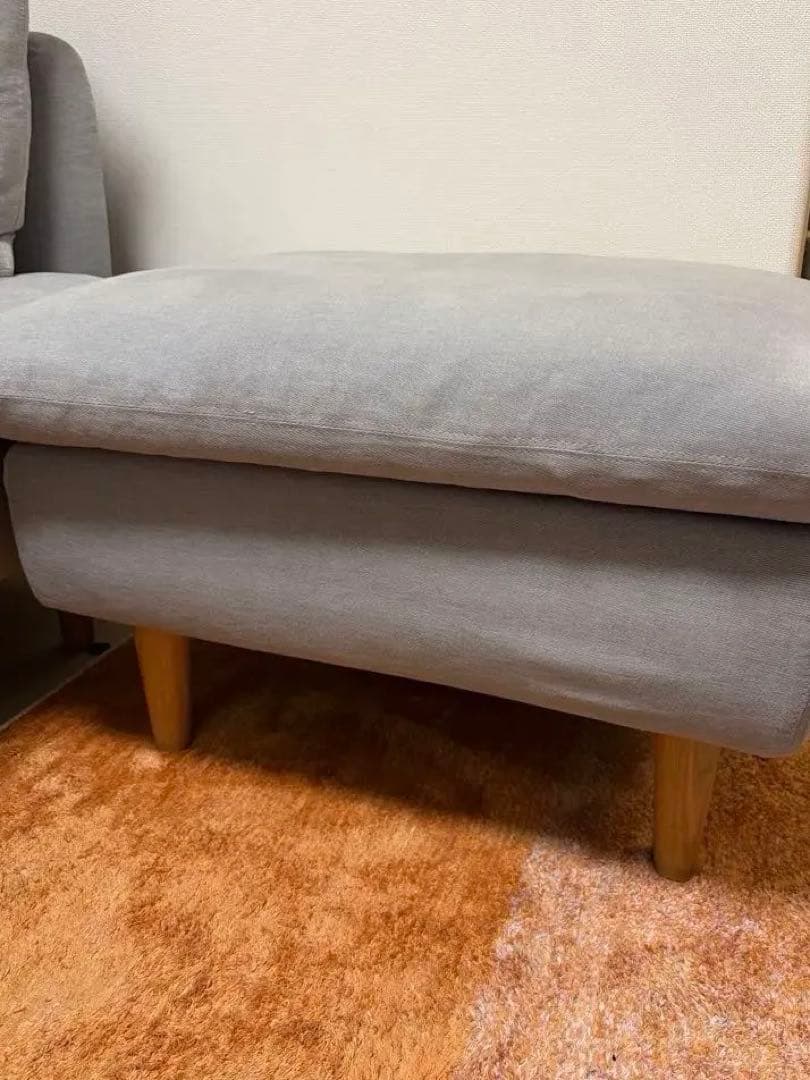 unico RAUFA ソファ 3S GY-K161C オットマン付き