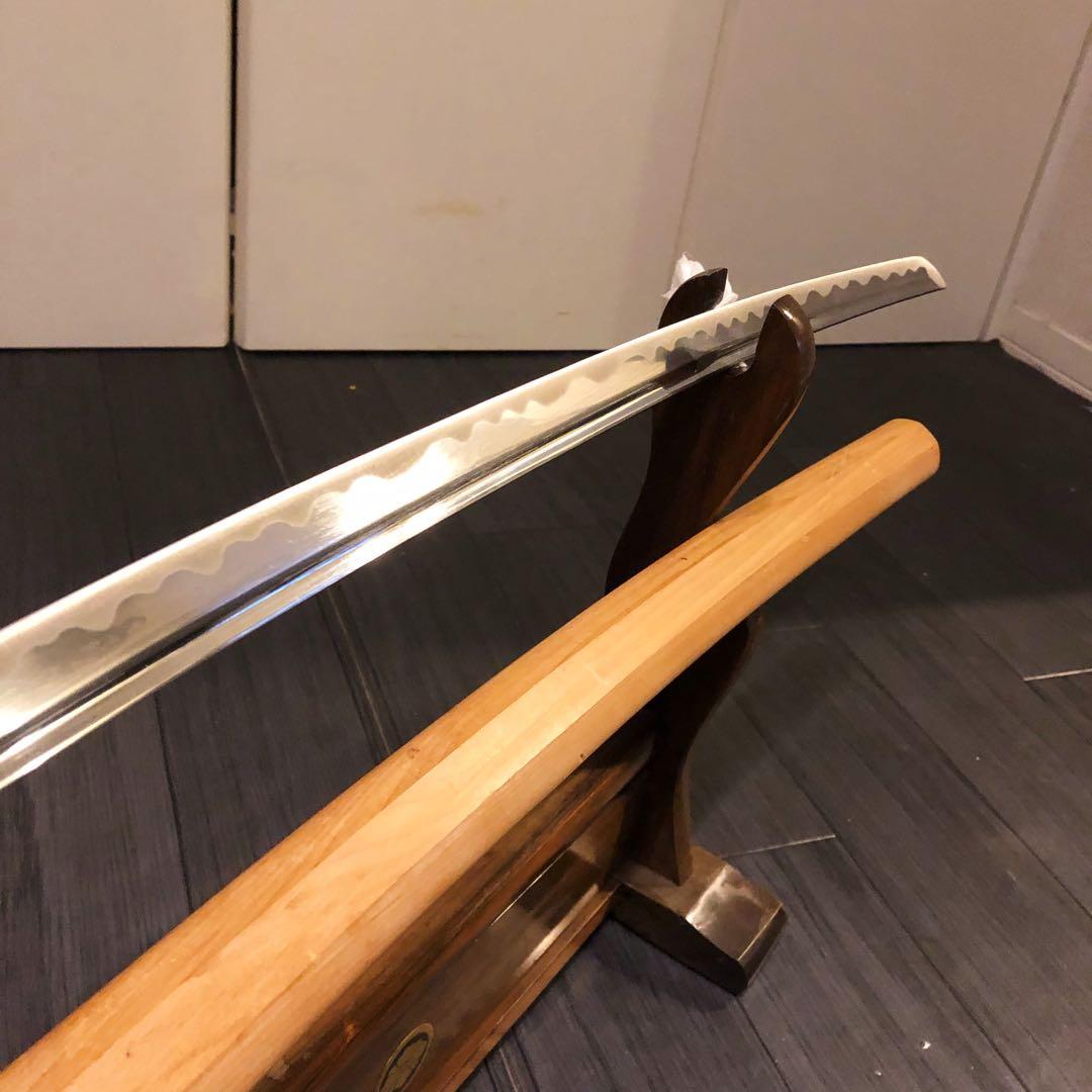 最高級模造刀 濃州関工 白鞘 太刀 樋入り刀身 居合刀 太刀 重みあり