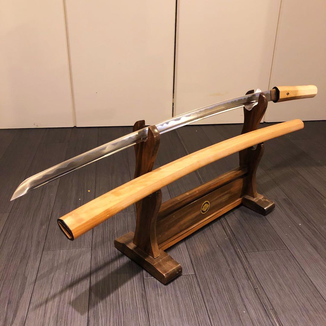 最高級模造刀 濃州関工 白鞘 太刀 樋入り刀身 居合刀 太刀 重みあり