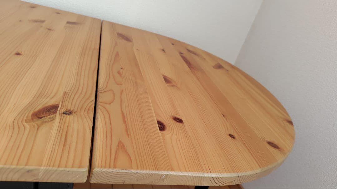 IKEA 折りたたみ式楕円形テーブル 引き出し付き(神奈川直接お渡し可)