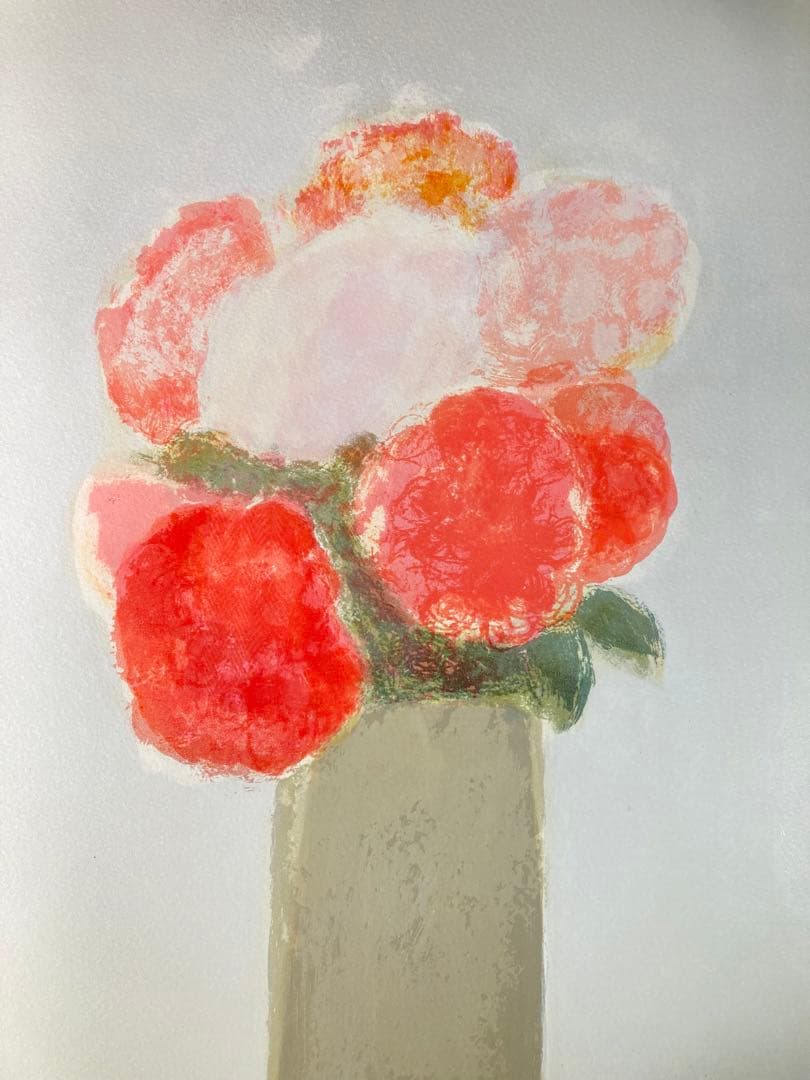 【真作保証】ベルナール・カトラン「花束」リトグラフ 直筆サイン 版画