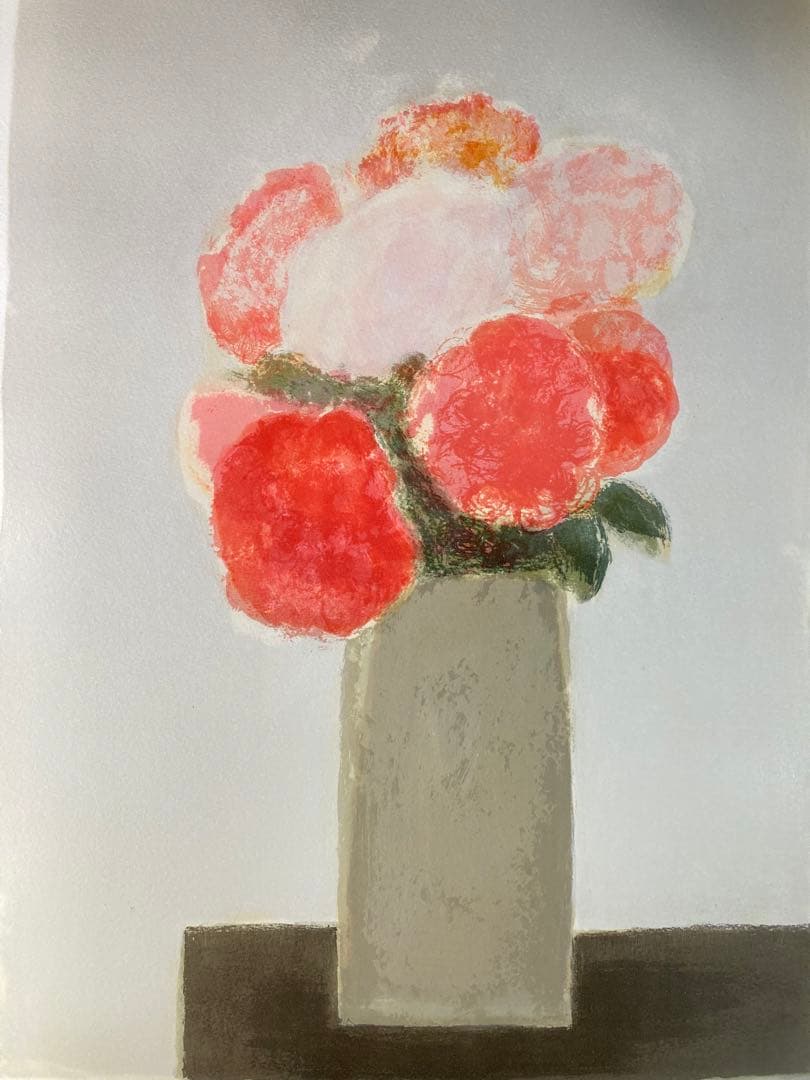 【真作保証】ベルナール・カトラン「花束」リトグラフ 直筆サイン 版画