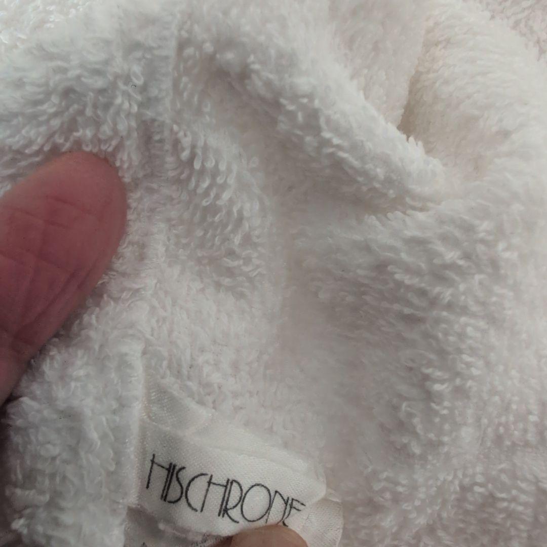 ④ヒスクローネhischroneリボン ベッドカバー白ピンク花タオルケット