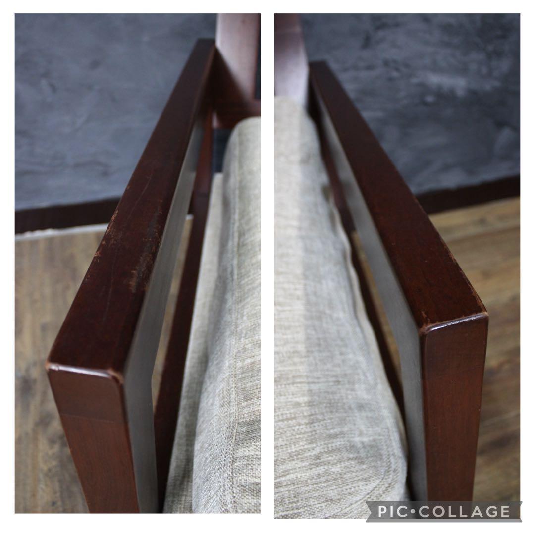 首都圏送無料〜ケユカフェザークッション 収納空間付き 20万 天然木 ソファ