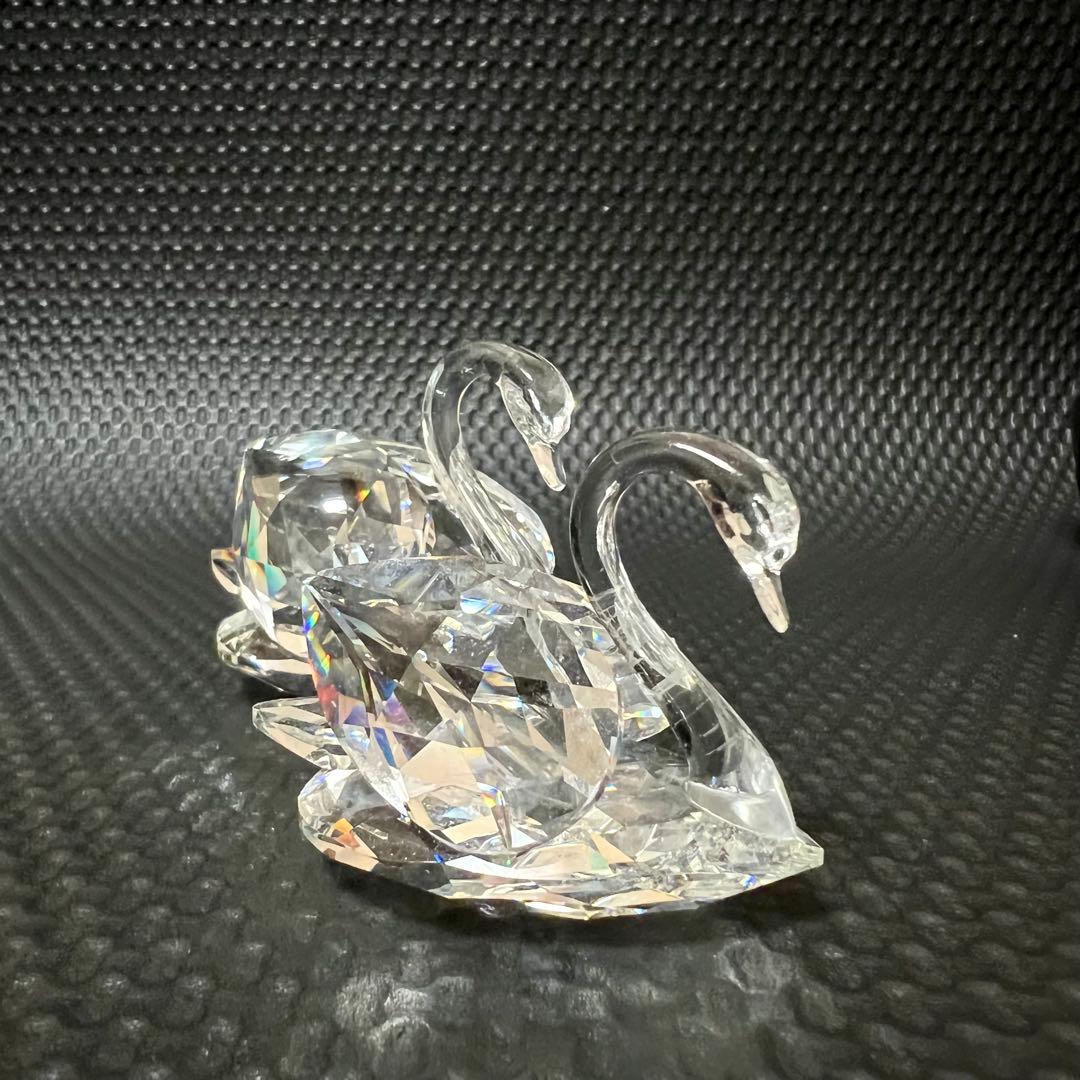 SWAROVSKI/スワロフスキー☆ファセットカット☆クリスタル☆親子スワン