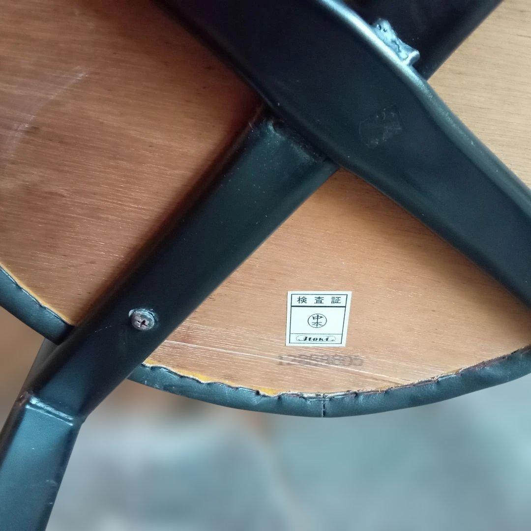 黒のカウンターチェアー　バースツール　昭和レトロ　ヴィンテージ