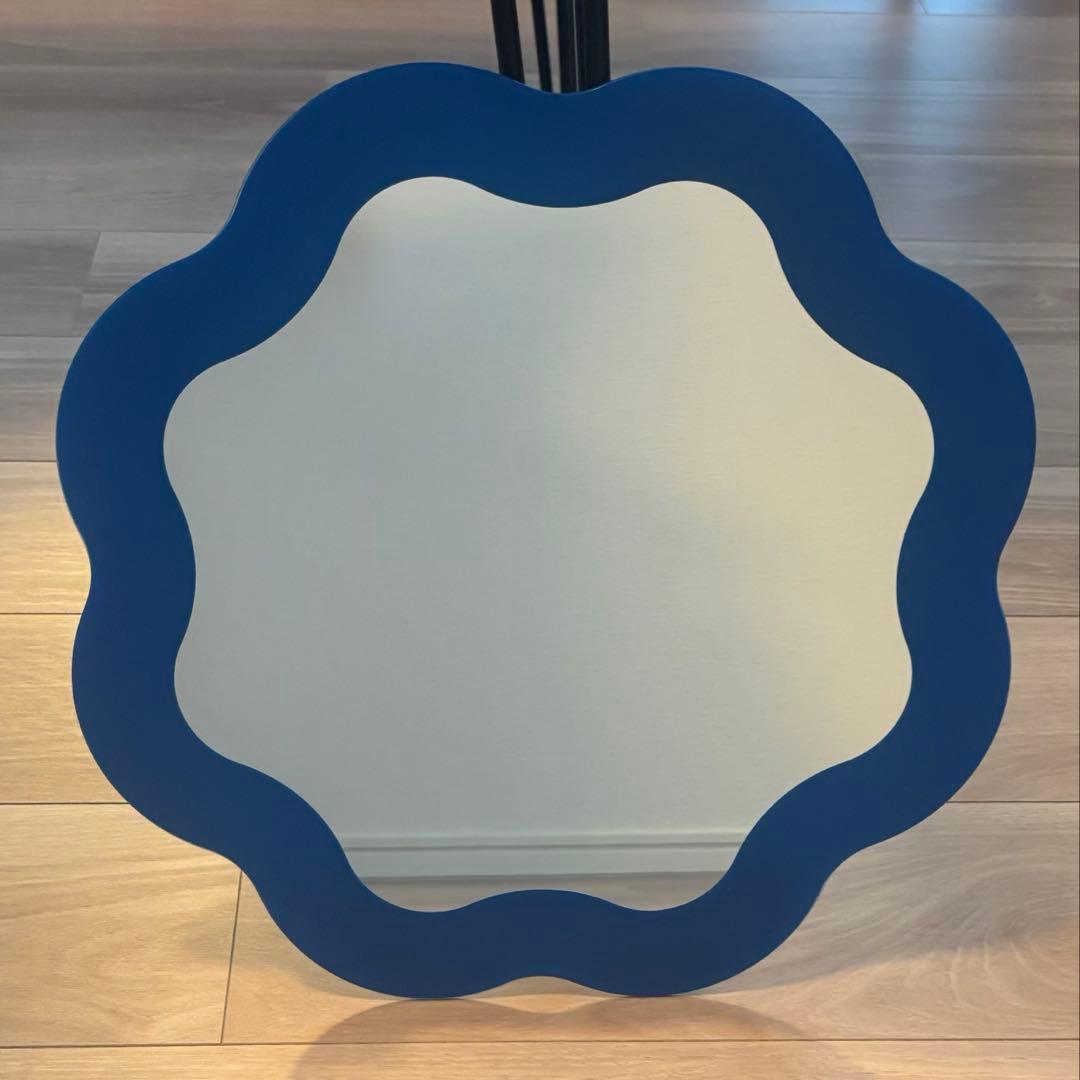 IKEA PRUNKHALLON プルンクハロン ミラー ブルー 鏡 壁掛け - メルカリ