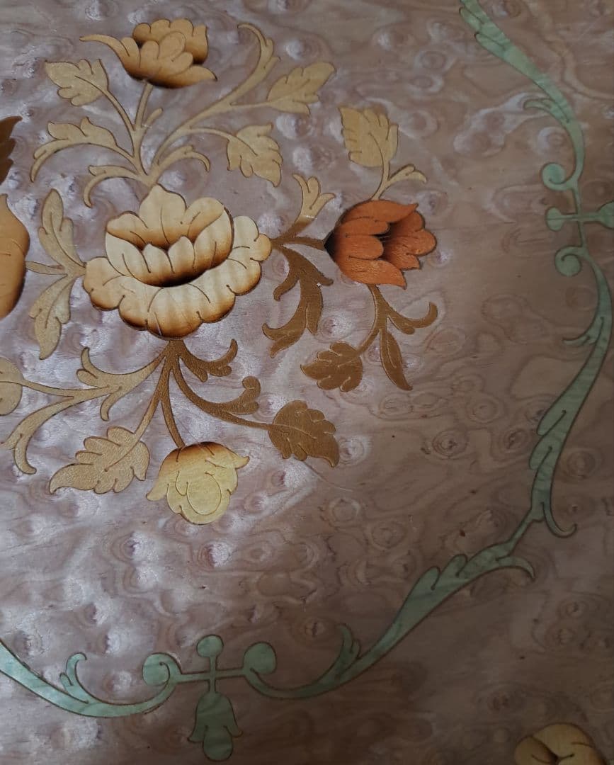 送料込み《美品》　イタリア製　丸テーブル　象嵌　ヴィンテージ