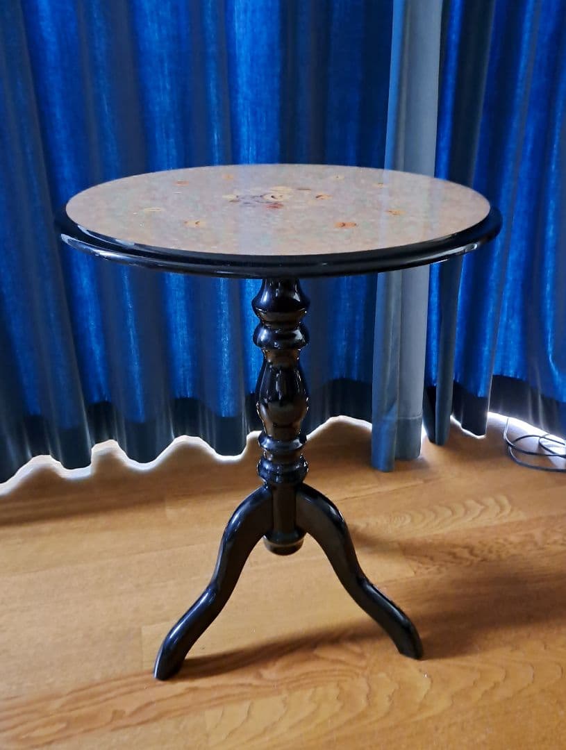 送料込み《美品》　イタリア製　丸テーブル　象嵌　ヴィンテージ