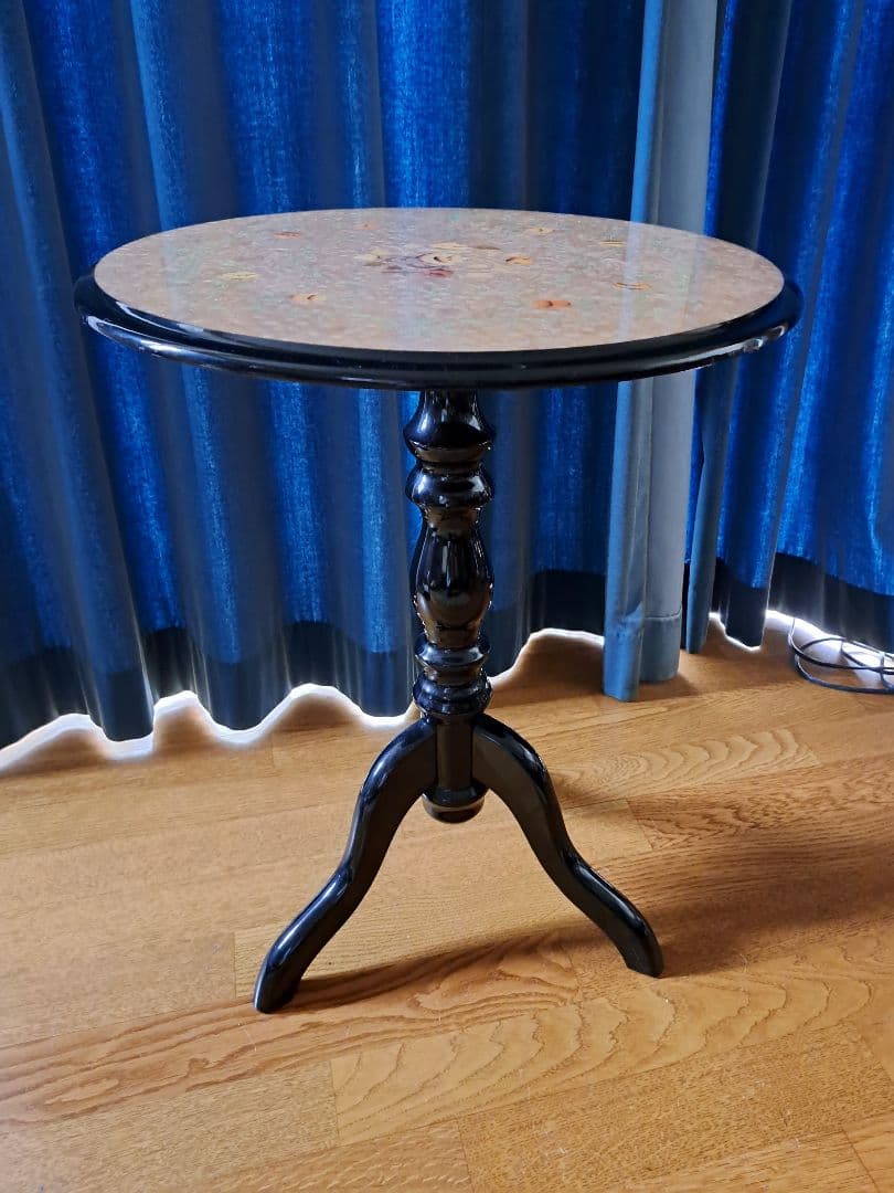 送料込み《美品》　イタリア製　丸テーブル　象嵌　ヴィンテージ