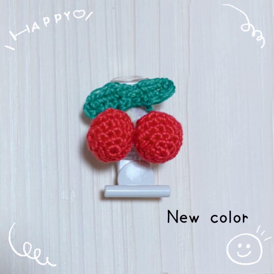 名札クリップ　さくらんぼ