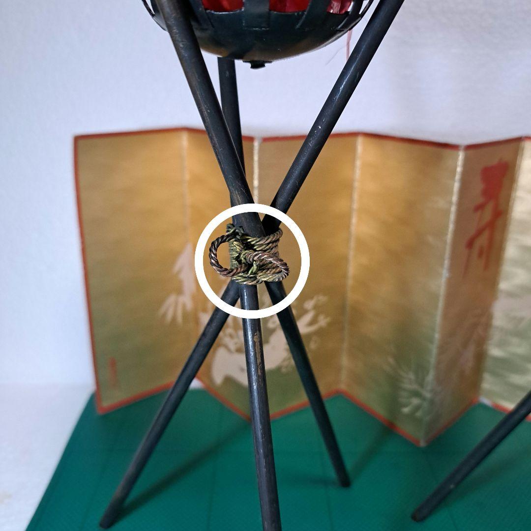 昭和レトロ銅製五月人形篝火