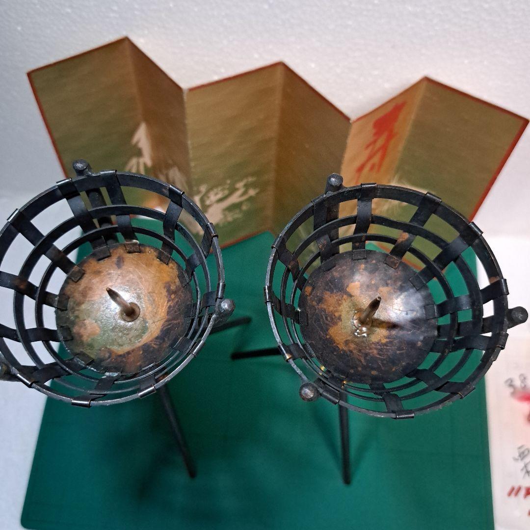 昭和レトロ銅製五月人形篝火