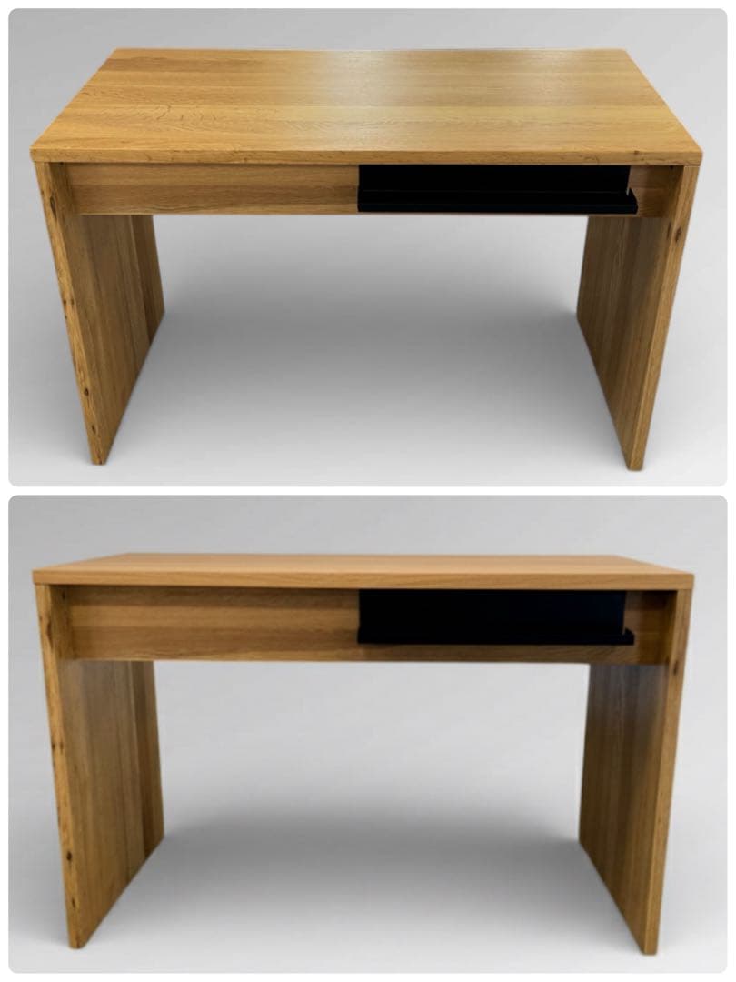 【廃盤 希少 極美品】無印良品 無垢材 オーク材 学習机 コの字形 事務机