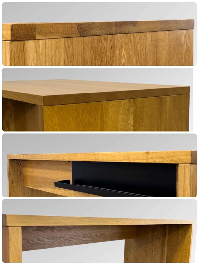 【廃盤 希少 極美品】無印良品 無垢材 オーク材 学習机 コの字形 事務机