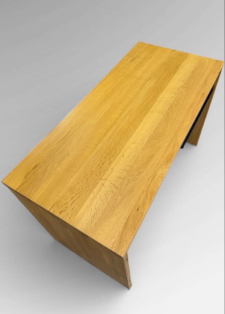 【廃盤 希少 極美品】無印良品 無垢材 オーク材 学習机 コの字形 事務机