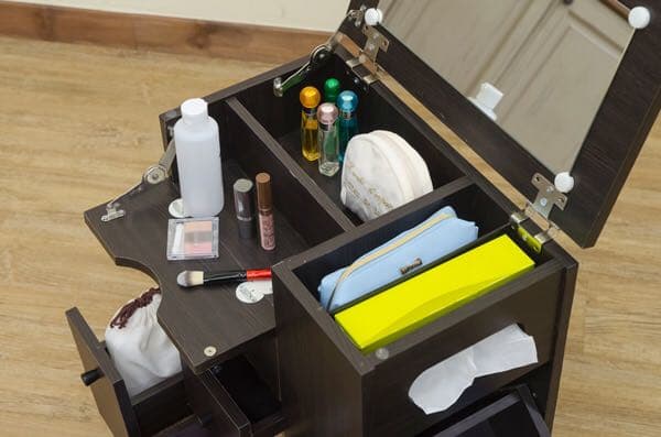 《送料無料》　収納いっぱい　コスメワゴン　ホワイトのみ