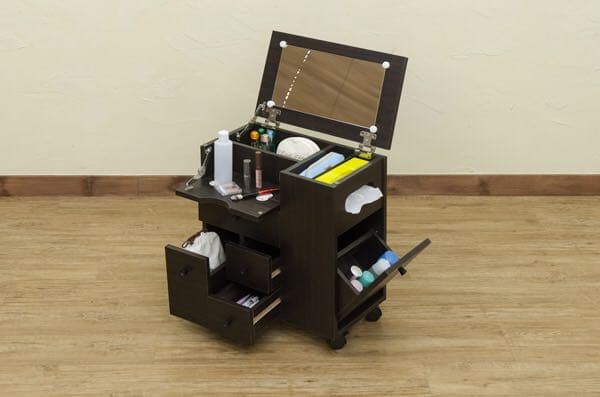 《送料無料》　収納いっぱい　コスメワゴン　ホワイトのみ