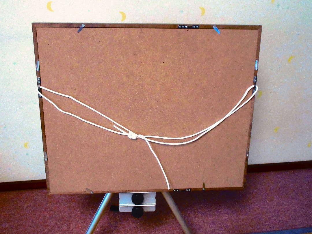 九里浜港を望む 水彩画 額縁付き