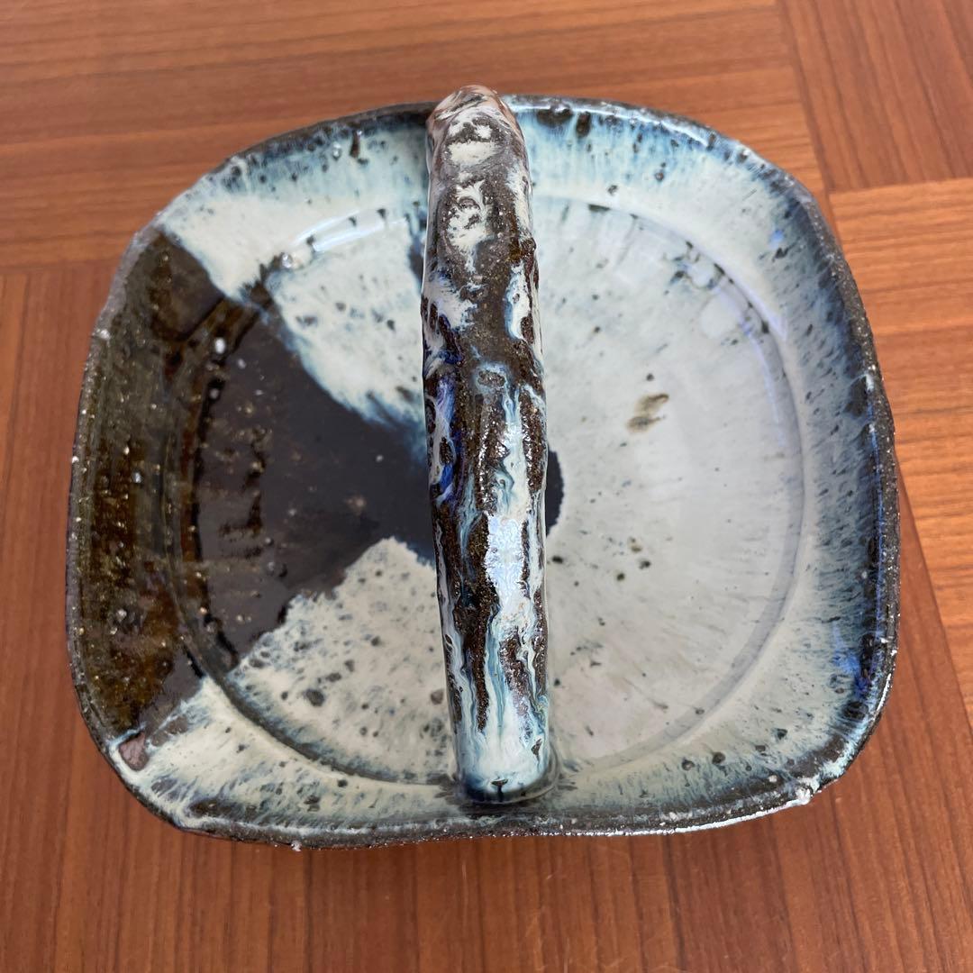 中川自然坊　朝鮮唐津手付き鉢 新品未使用 直径20cm