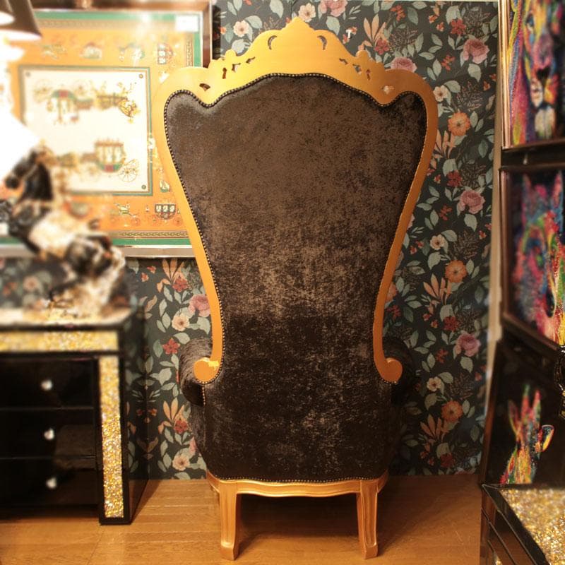 クイーンチェア ソファ ブラック 一人掛け インテリア 682-178