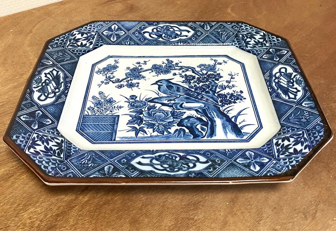 角皿 大皿 絵皿 70s 80s