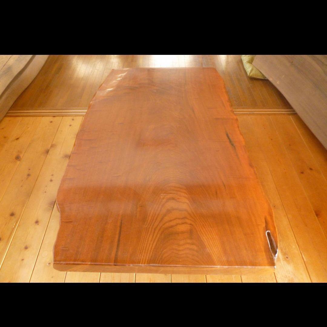 送料込　樹齢800年神代ケヤキ一枚板　天板　テーブル玉杢　埋もれ木無垢材番号38