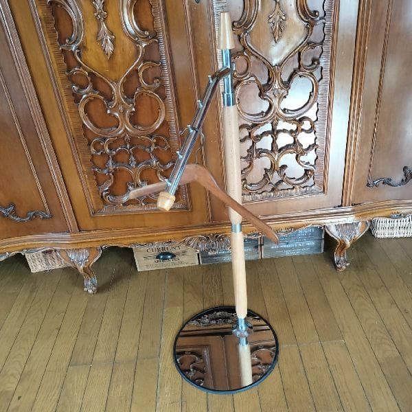 ヴィンテージ メタル 木 スラントハンガー 斜め掛け 傾斜 ハンガーラック