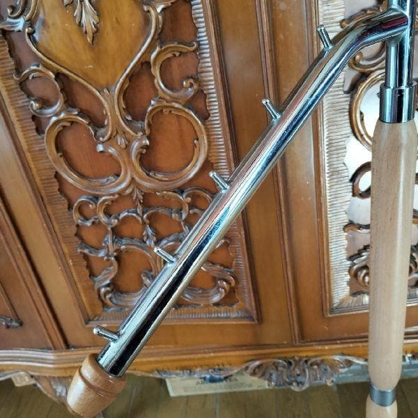 ヴィンテージ メタル 木 スラントハンガー 斜め掛け 傾斜 ハンガーラック