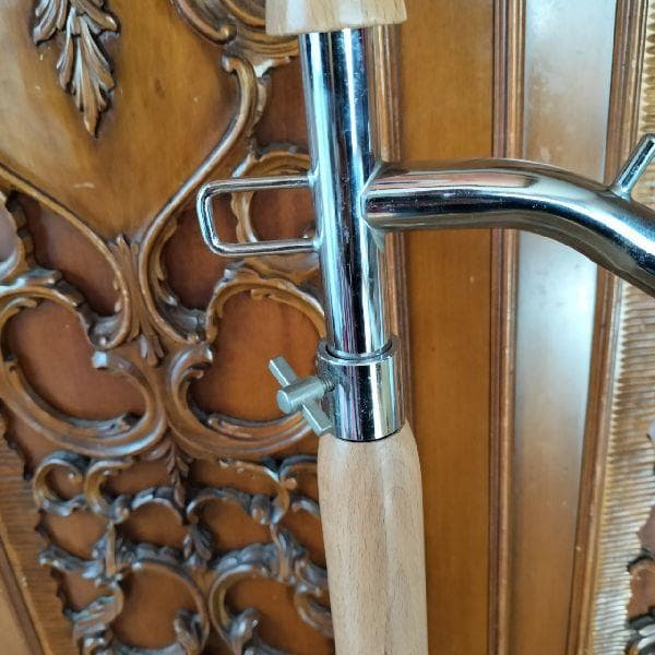 ヴィンテージ メタル 木 スラントハンガー 斜め掛け 傾斜 ハンガーラック