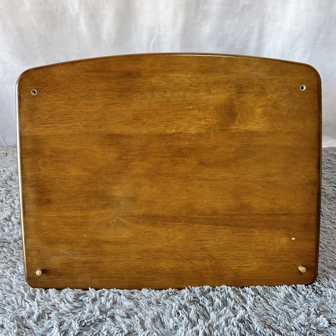 美品★カリモク 本革 レザー オットマン スツール 収納 キャスター付 2WAY