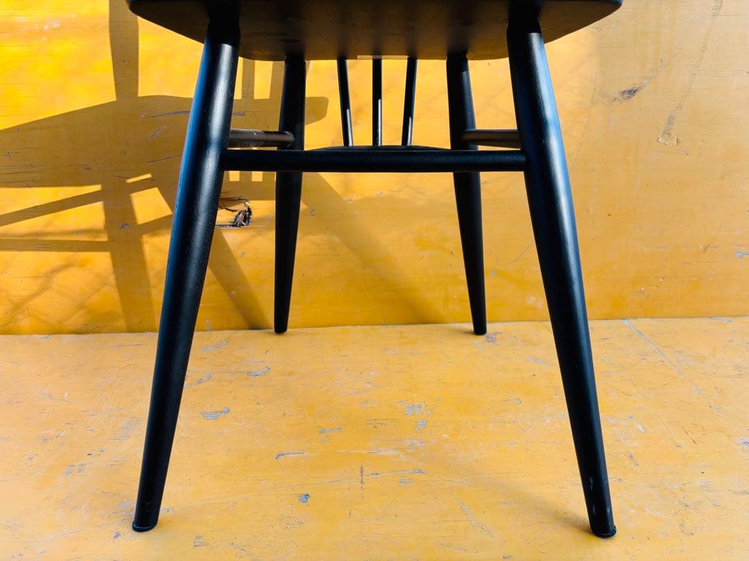 J47☆関家具☆キキチェア ダイニングチェア ブラック クラッシュゲート