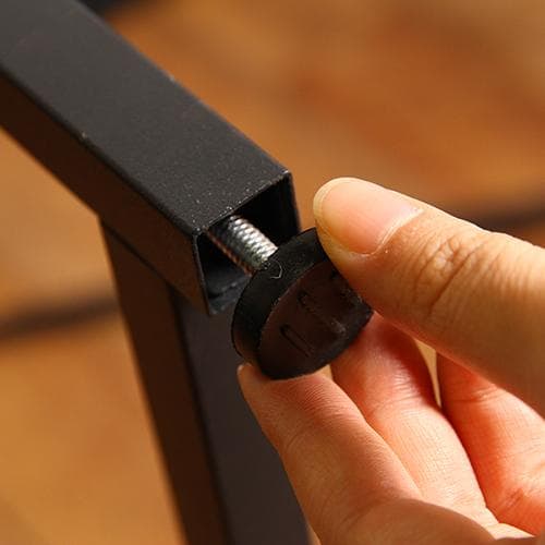 《新品・送料無料》ラック付きデスク ルール 奥行49cm ダークブラウン