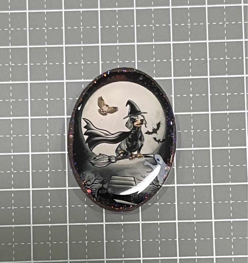 感謝価格(ㅅ´꒳` )ダックスくんホウキで飛ぶ❣️ レジンヘアゴム