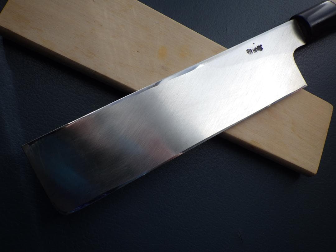 東型薄刃包丁☆正義作☆本水牛天然木柄☆㊨手
