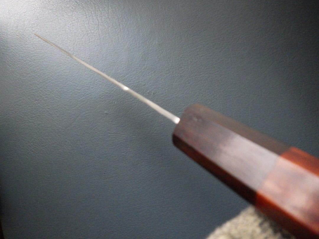 土佐打槌目鍛造★コバルト菜切り包丁★高級紅壇八角柄★