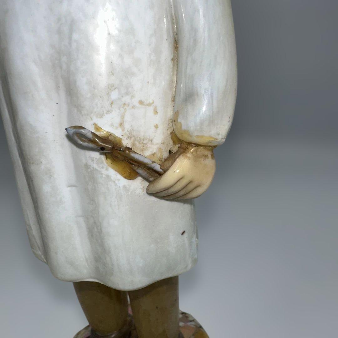 ボヘミアンガラス　ドクター陶器人形　チェコ製　高さ約22㎝