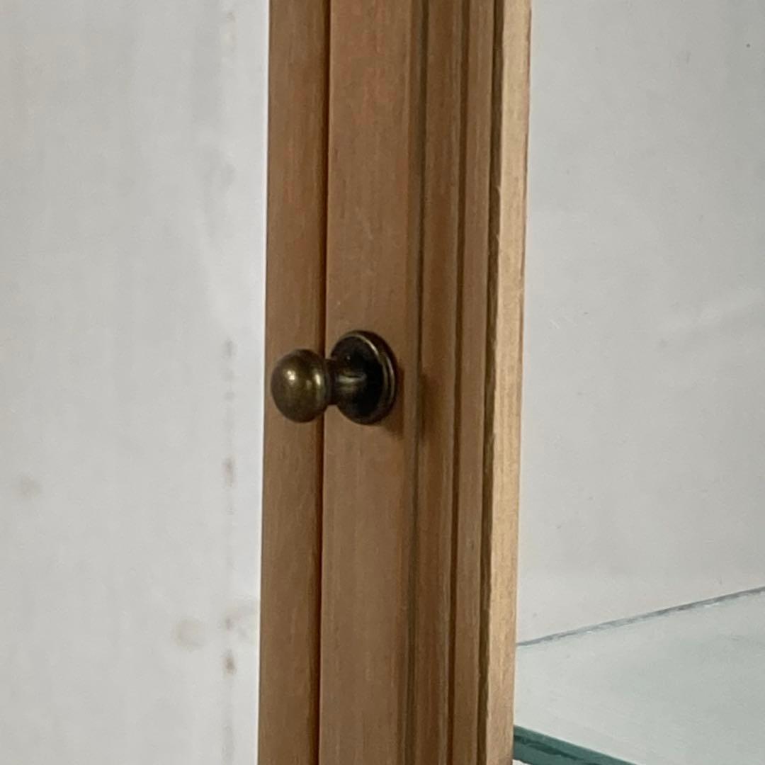 古い木製 ガラスケース 2段 ショーケース 展示ケース パンケース 店舗什器