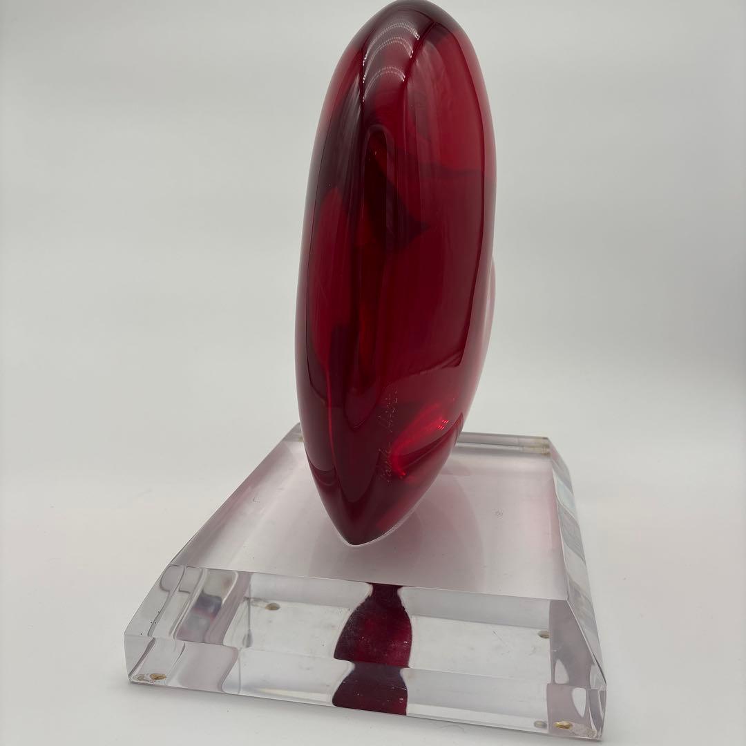 赤ハート型アクリル置物Shlomi Haziza PAULE 　高さ３０cm