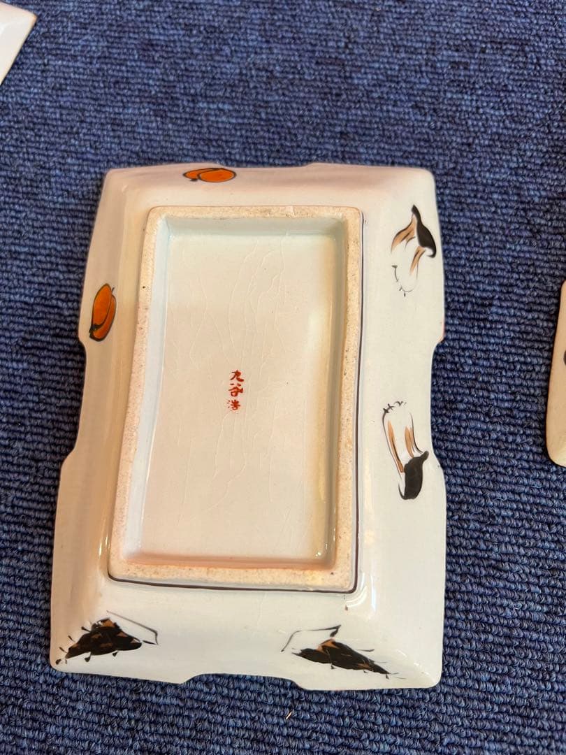 1161 九谷焼 角皿 5客 時代物 | 激安通販のイーサプライ