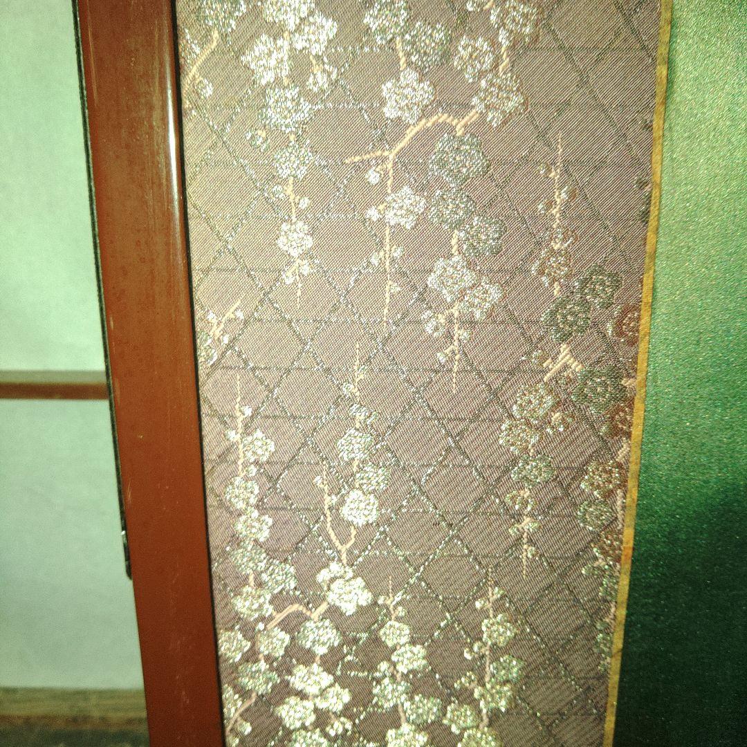 孔雀刺繍衝立　高さ120cm