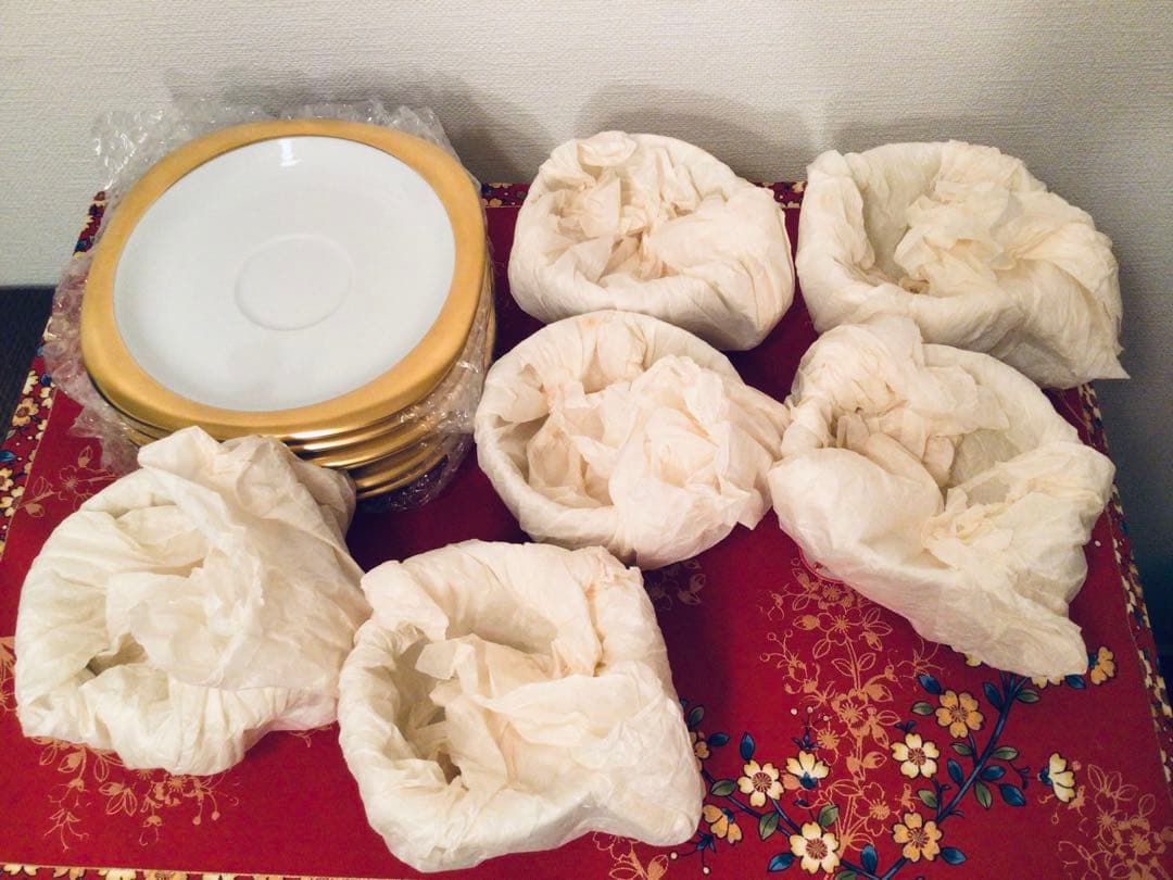 1980s ローゼンタール カップ＆ソーサー スオミ ゴールドライン 6客セット