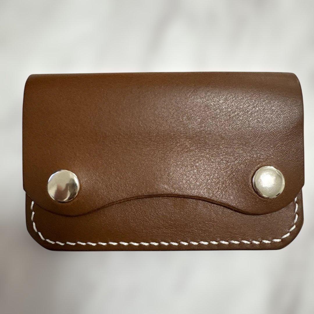 姫路レザー ミニトラッカーウォレット 本革 ミニ財布 ブラウン - メルカリ