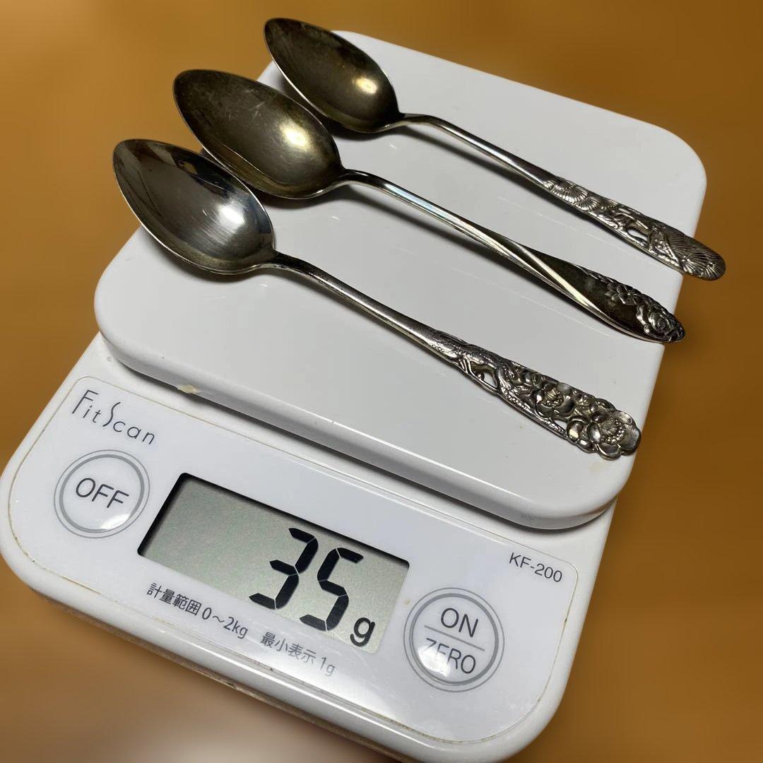 銀製 銀細工 浮彫 スプーンフォーク6本セット 昭和 ヴィンテージ 希少 日本製