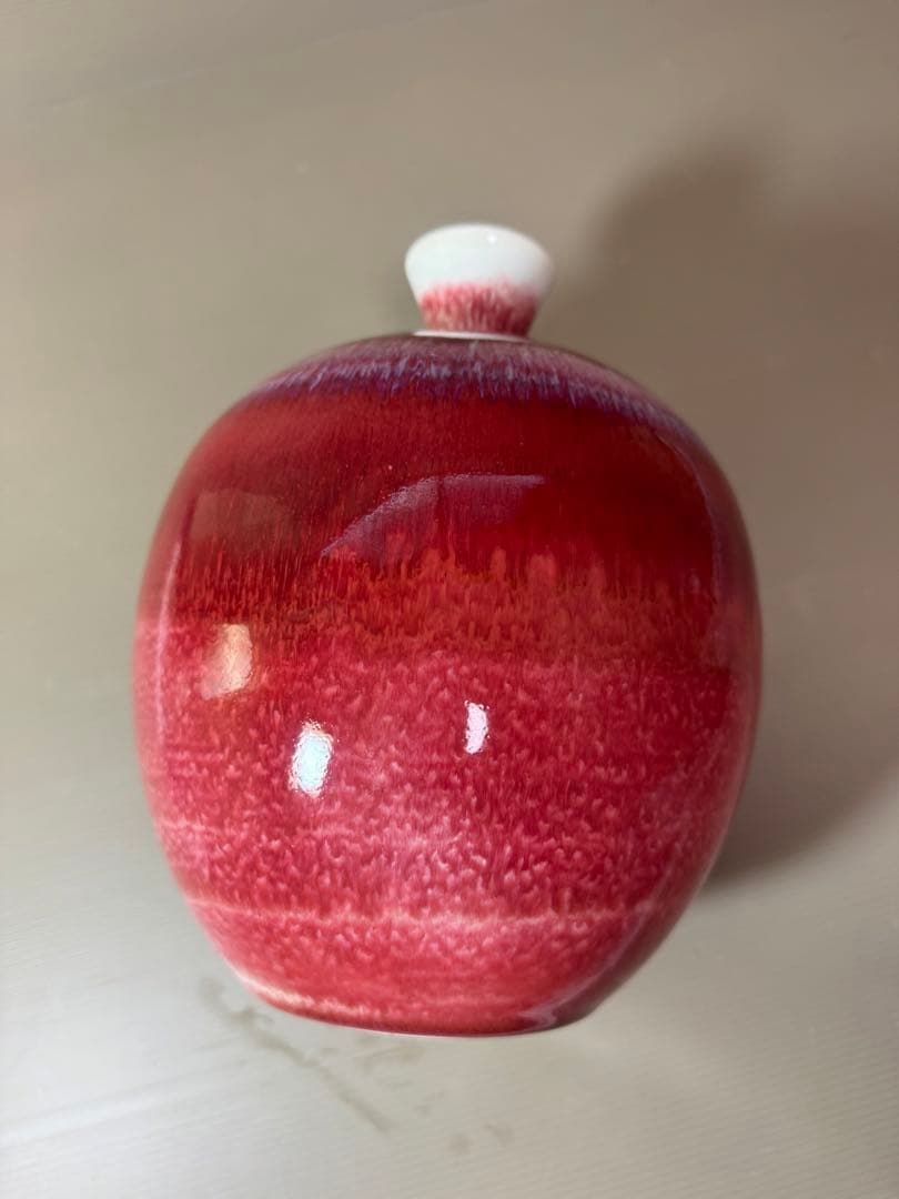 2720 前田泰昭　辰砂　花瓶　壷