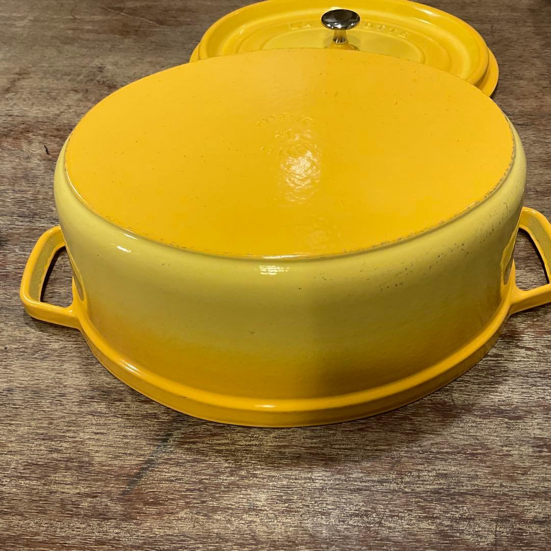 大容量！ 31cm！STAUB ストウブ ピコ・ココット オーバル イエロー系