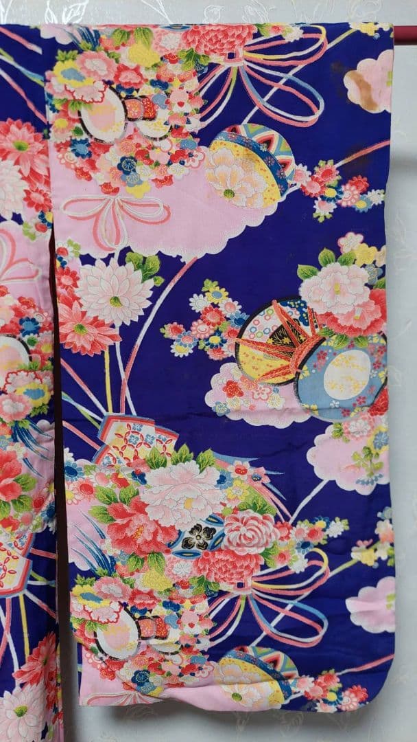 NA918アンティーク子供着物正絹着丈109センチ裄丈52センチ