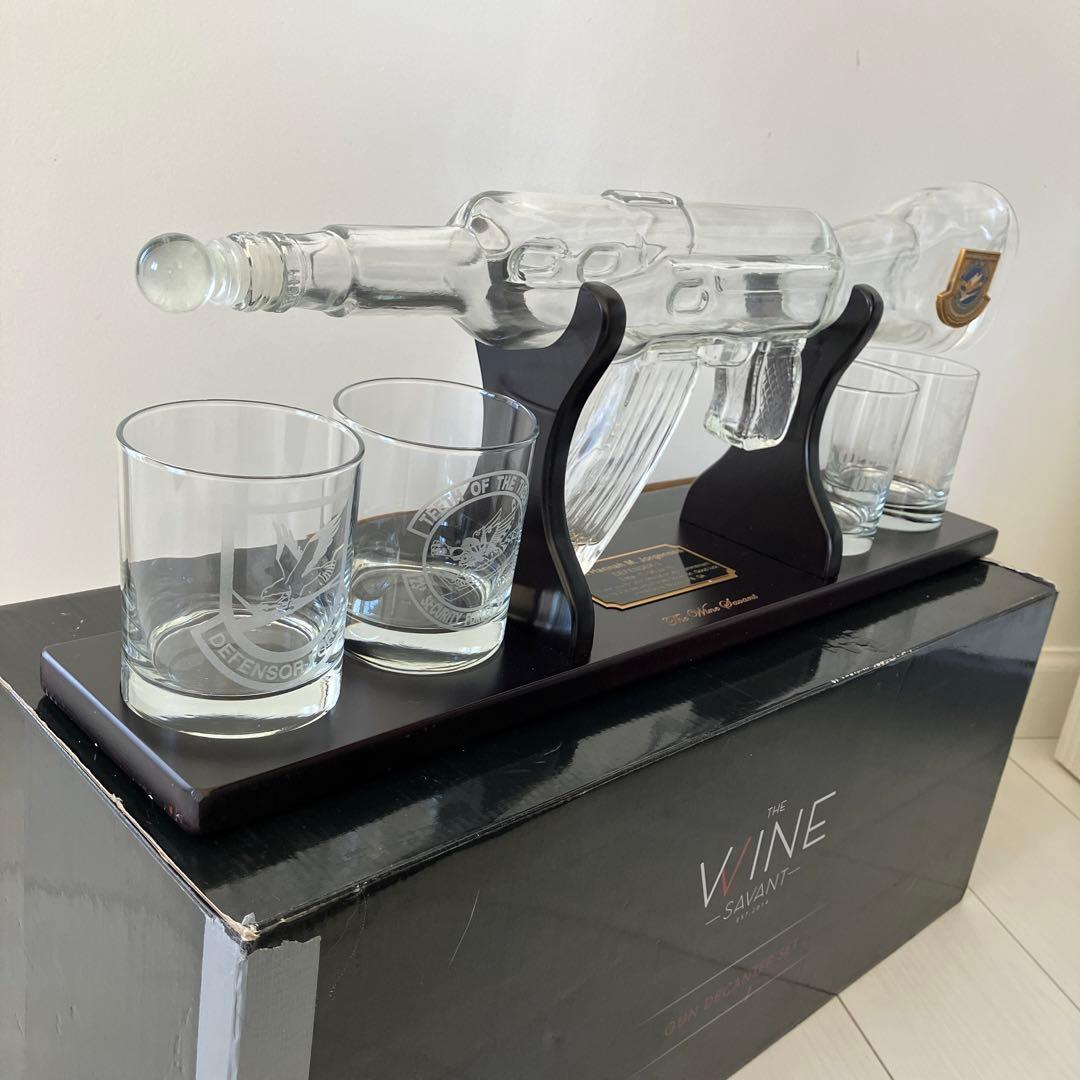 最終値下げ‼️]The Wine Savant ガン大型ウイスキーデカンタセット